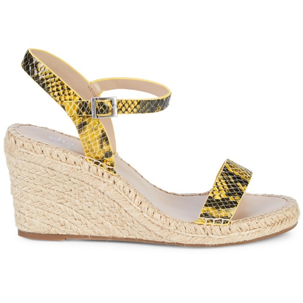 Charles Espadrille Noble Wedge Sandals Yellow